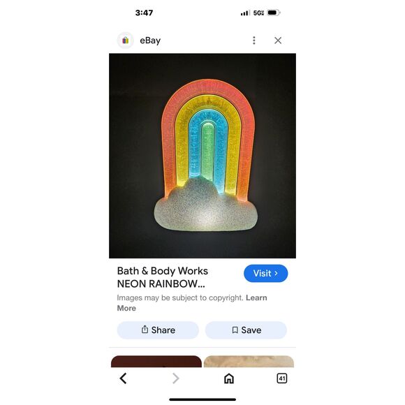 Bath & Body Works Neon Rainbow Nightlight Wallflowers Plug In - Picture 8 of 8
